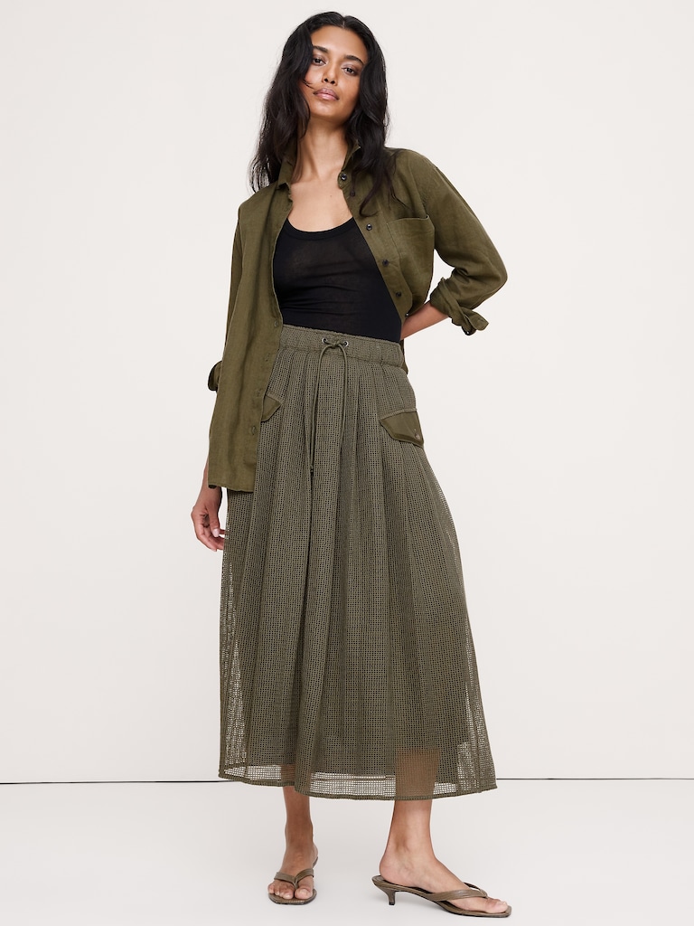 Mixed Media Utility Skirt