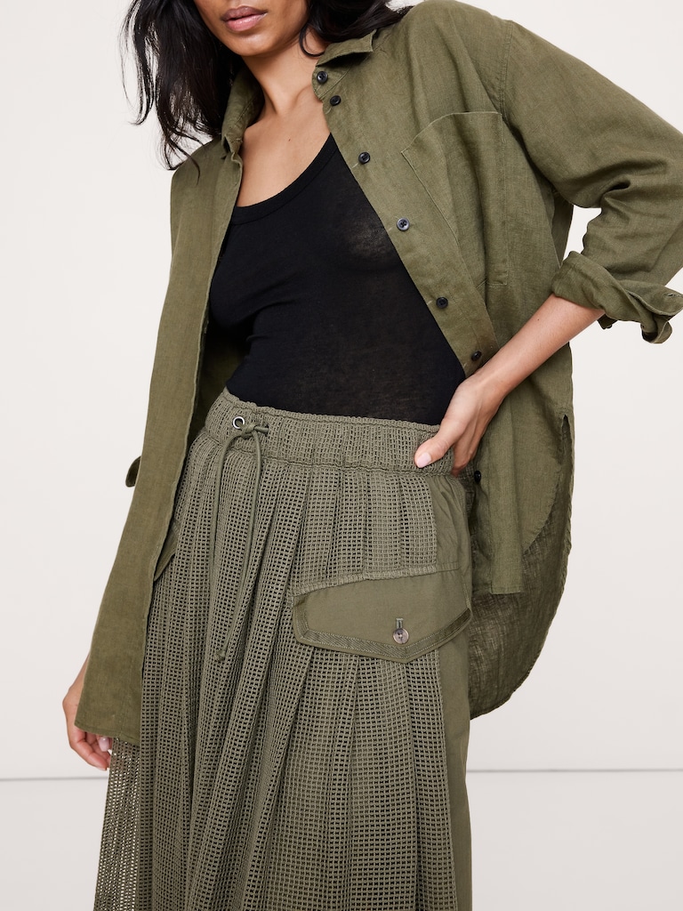 Mixed Media Utility Skirt