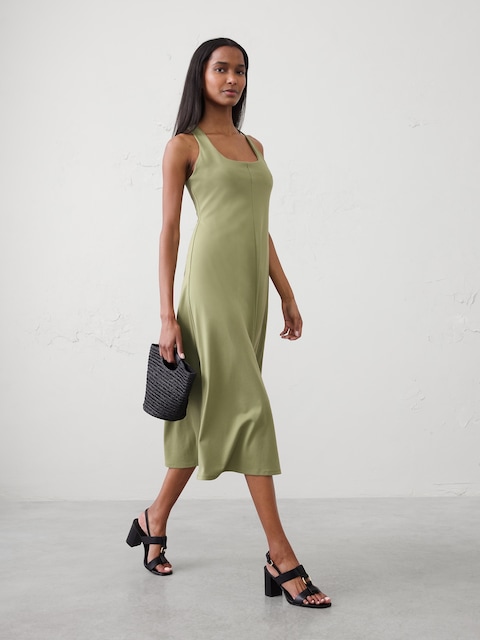 slim fit dress slacks Holiday Modest Dress S / Green