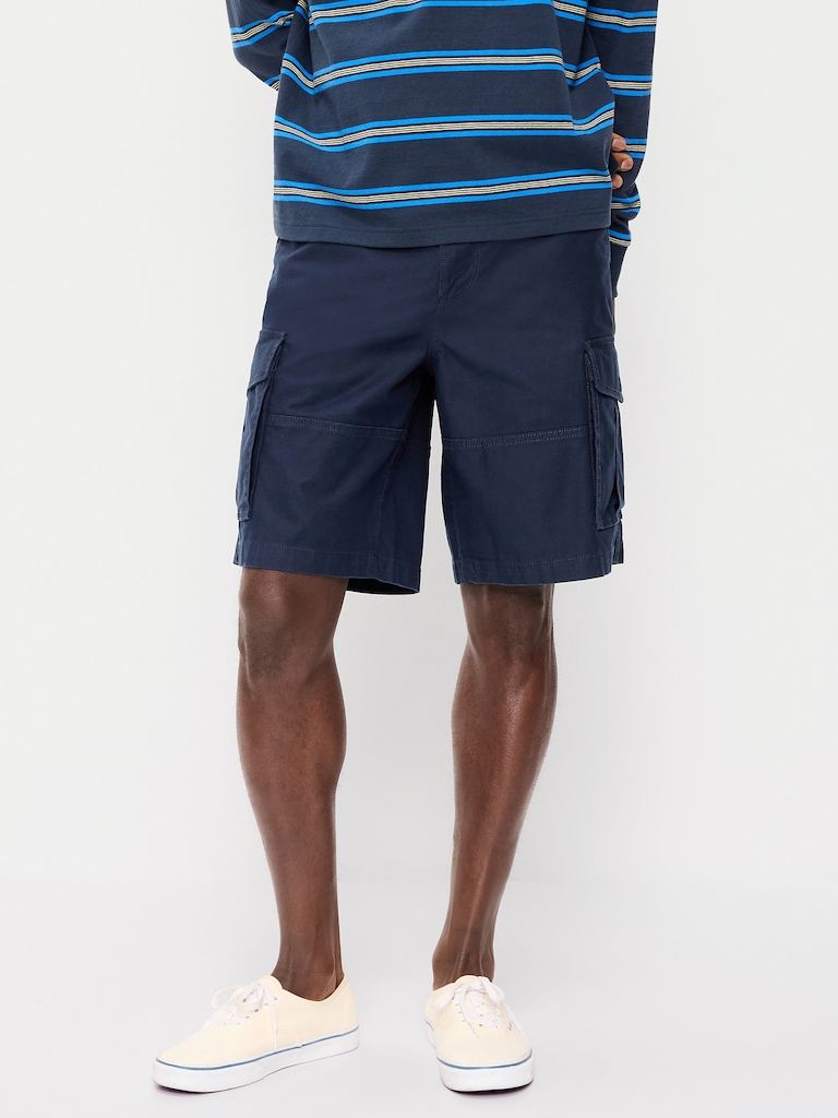 90's Loose Lived-In Cargo Shorts -- 10-inch inseam