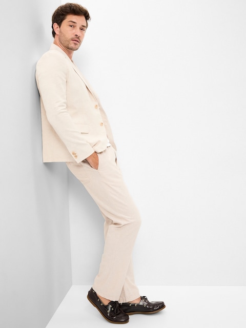 Relaxed Unlined Linen-Blend Blazer