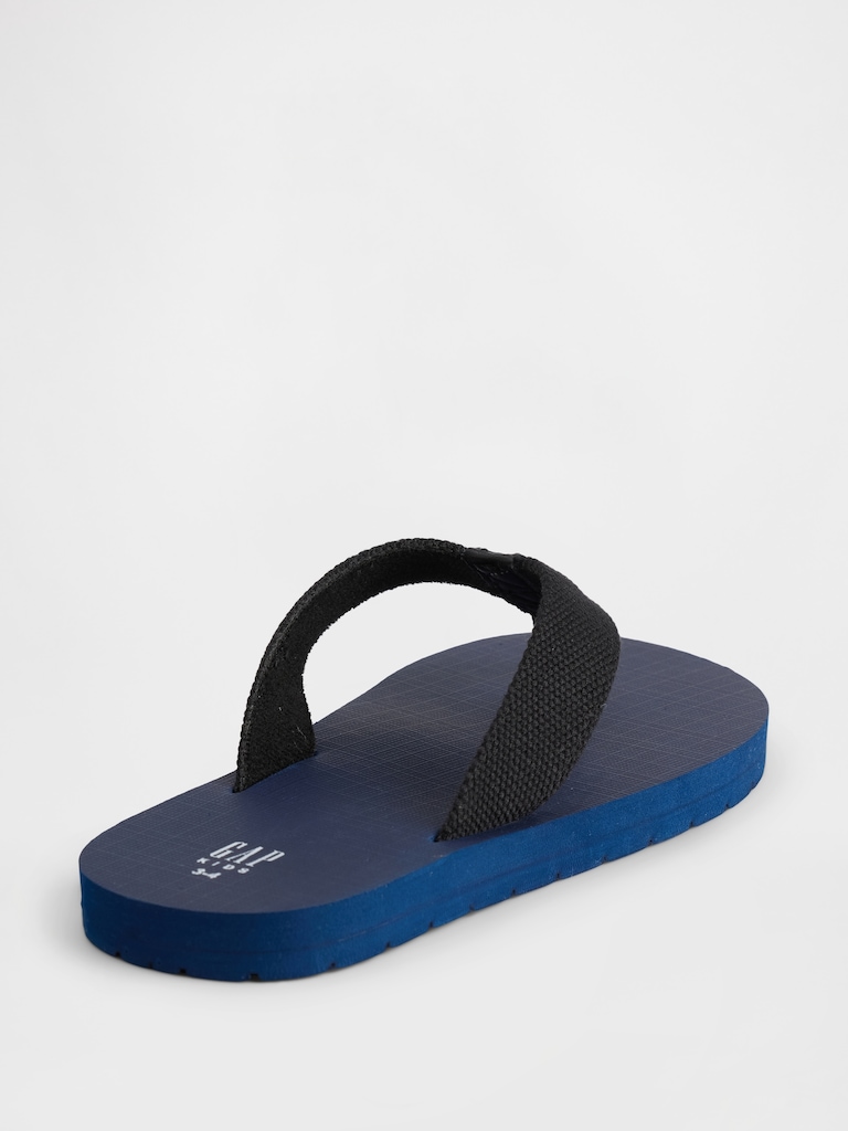 Kids Canvas Flip Flops
