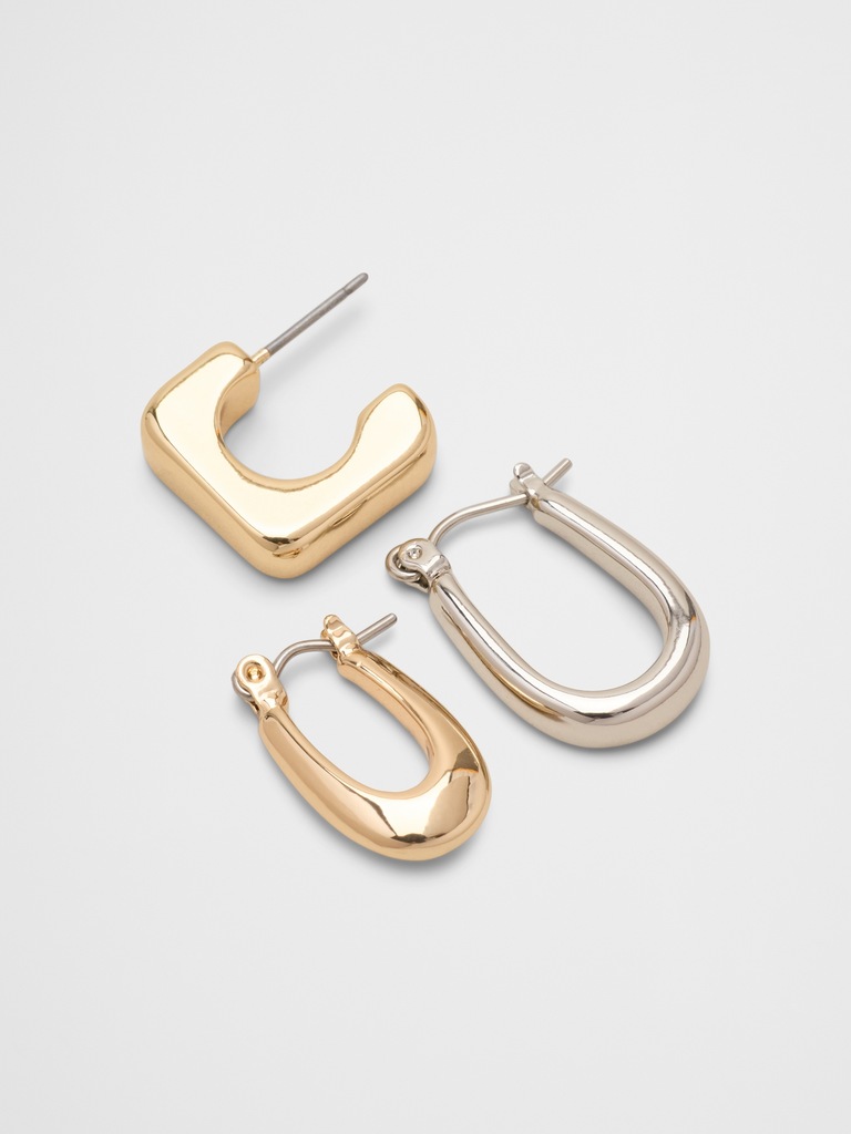 Mixed Metal Earrings (3 Pack)