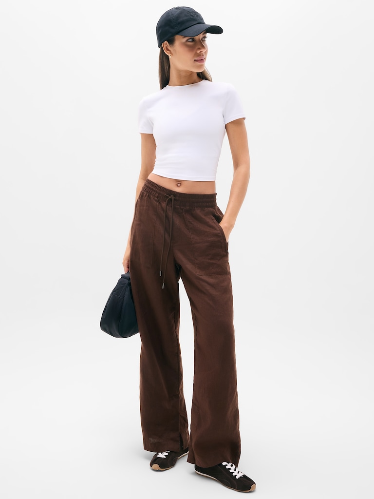 Retreat Linen High Rise Wide Leg Pant