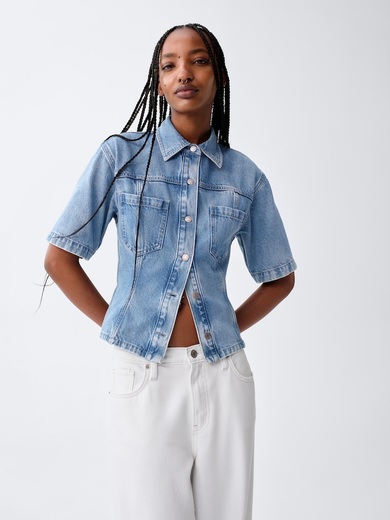 UltraSoft Denim Pocket Shirt