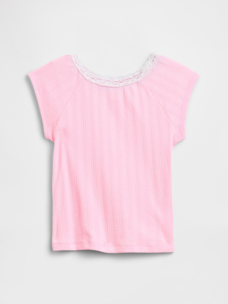 Kids Lace-Trim Baby T-Shirt