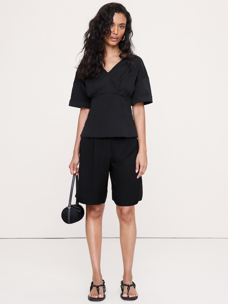 Soft Cotton Fitted Waist Top