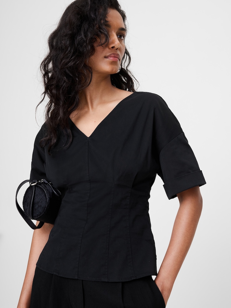 Soft Cotton Fitted Waist Top