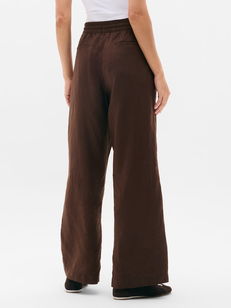 Retreat Linen High Rise Wide Leg Pant