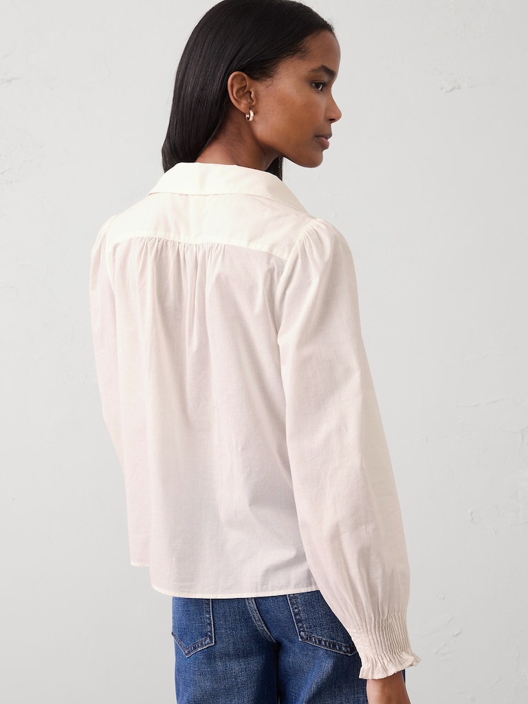 Fine Pintuck Voile Shirt