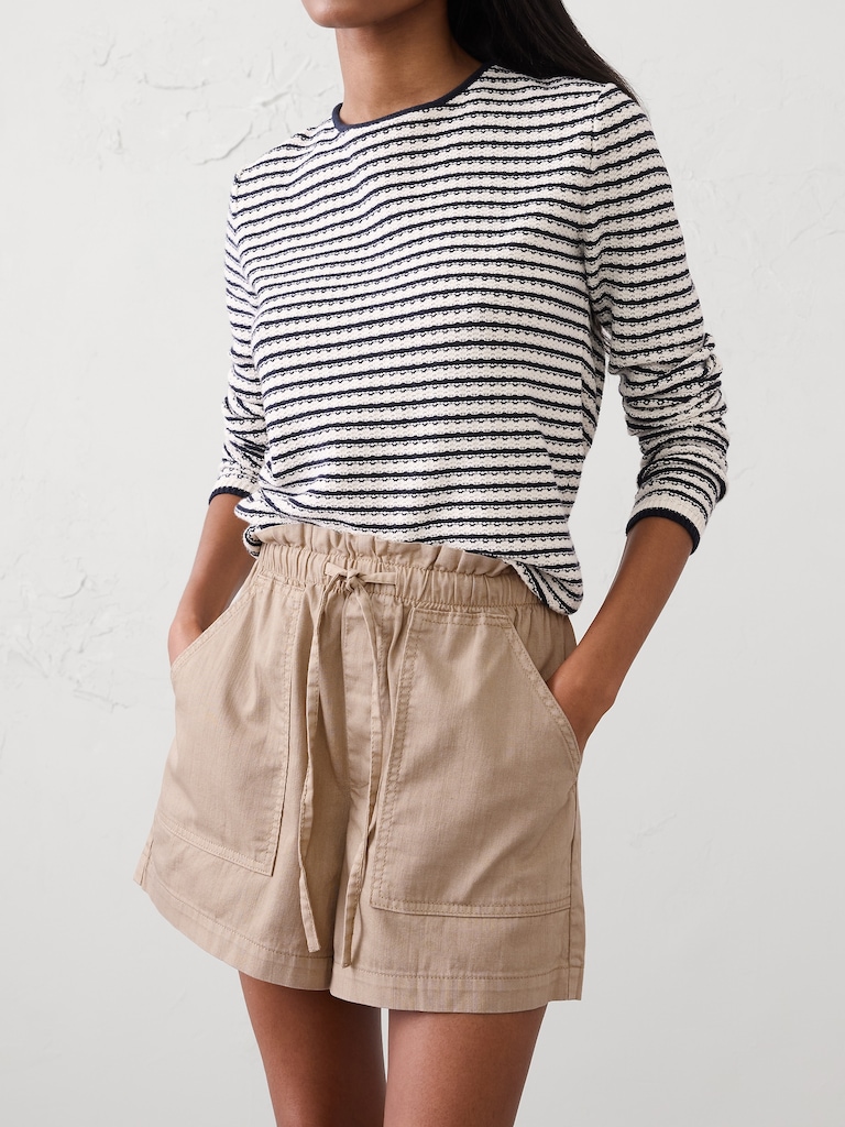 Mid-Rise Summerweight Denim Pull-On Short