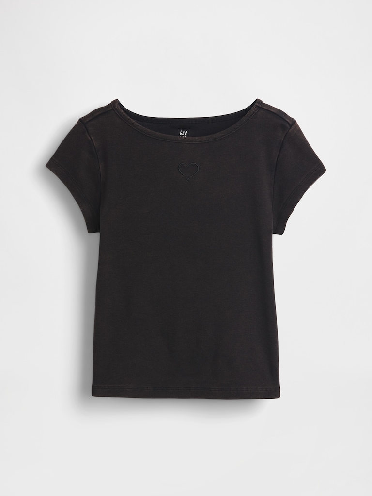Kids Cap-Sleeve Fitted T-Shirt
