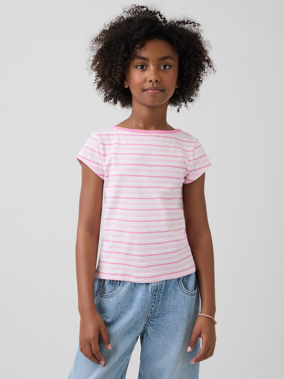 Kids Cap-Sleeve Fitted T-Shirt