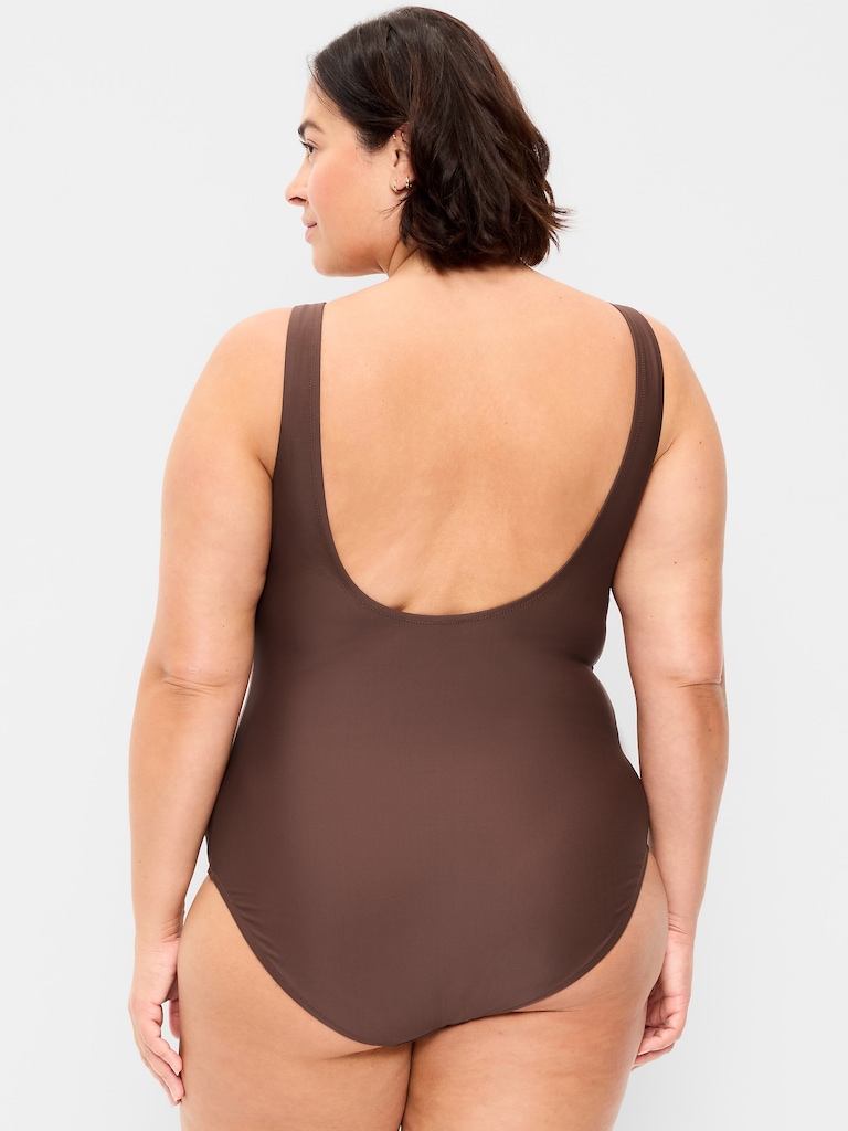 High-Neck One-Piece Swimsuit