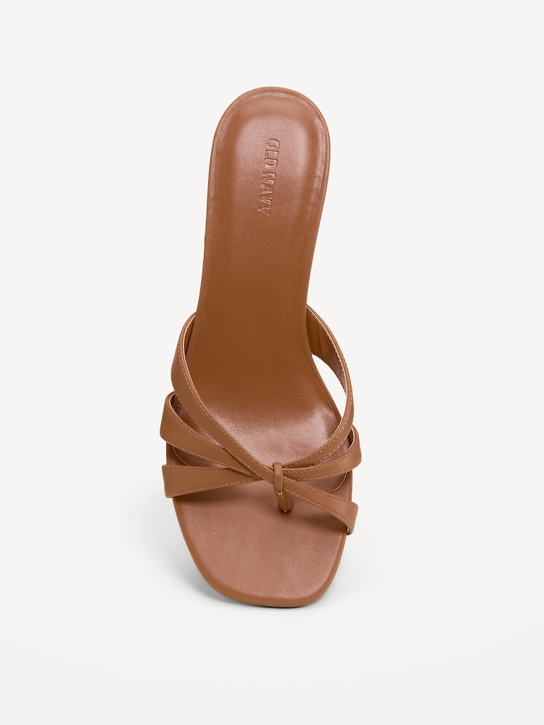 Strappy Kitten-Heel Sandals for Women