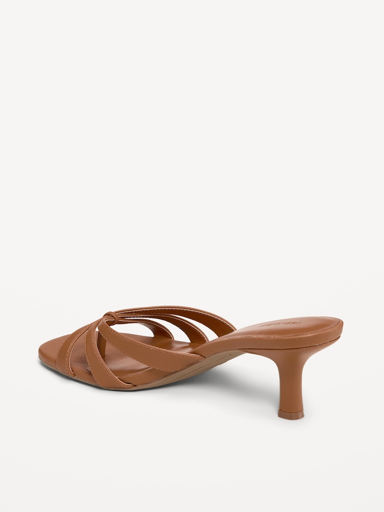 Strappy Kitten-Heel Sandals for Women