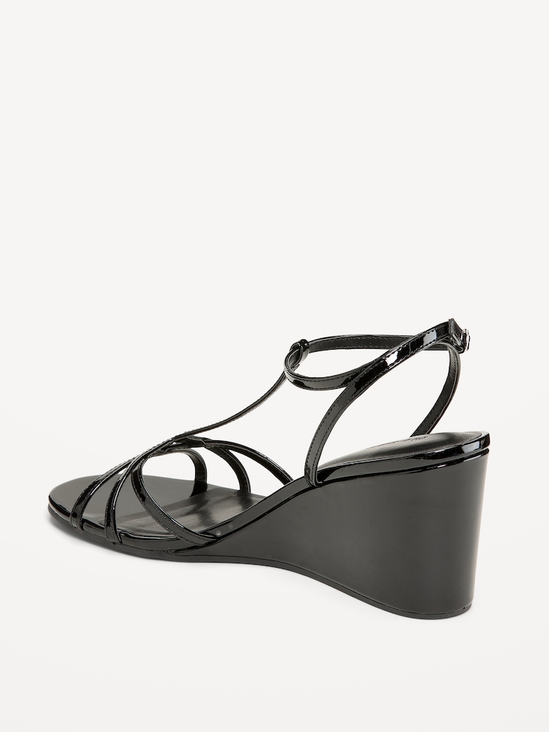 T-Strap Wedge Sandals for Women