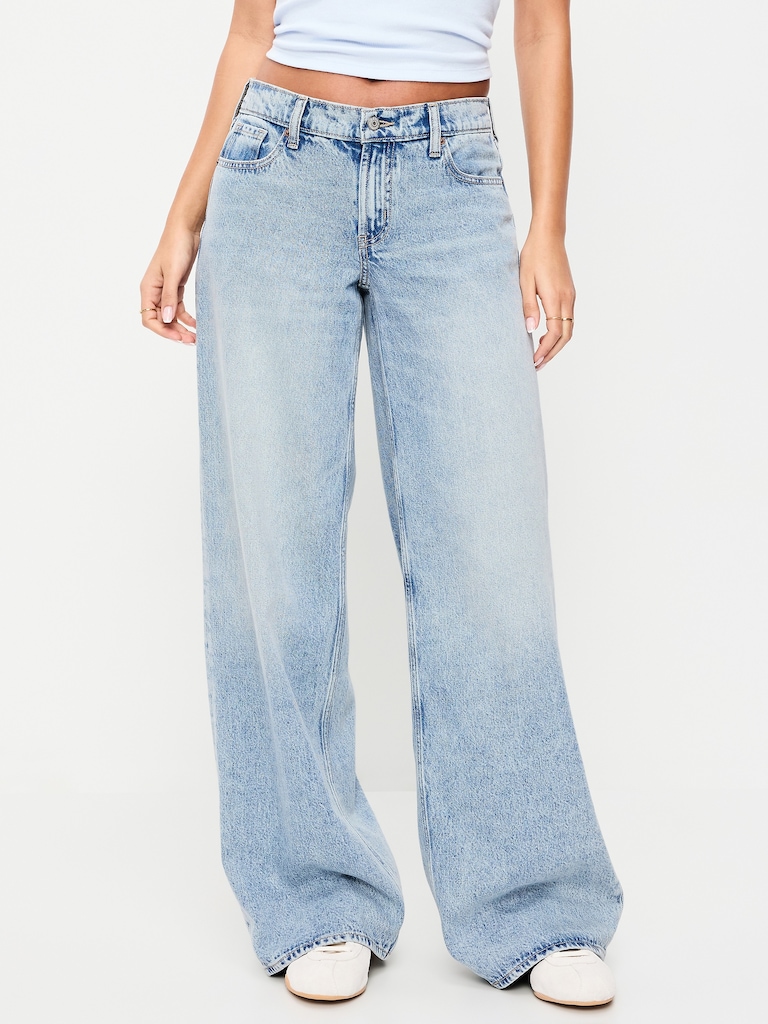 Low-Rise Baggy Wide-Leg Jeans