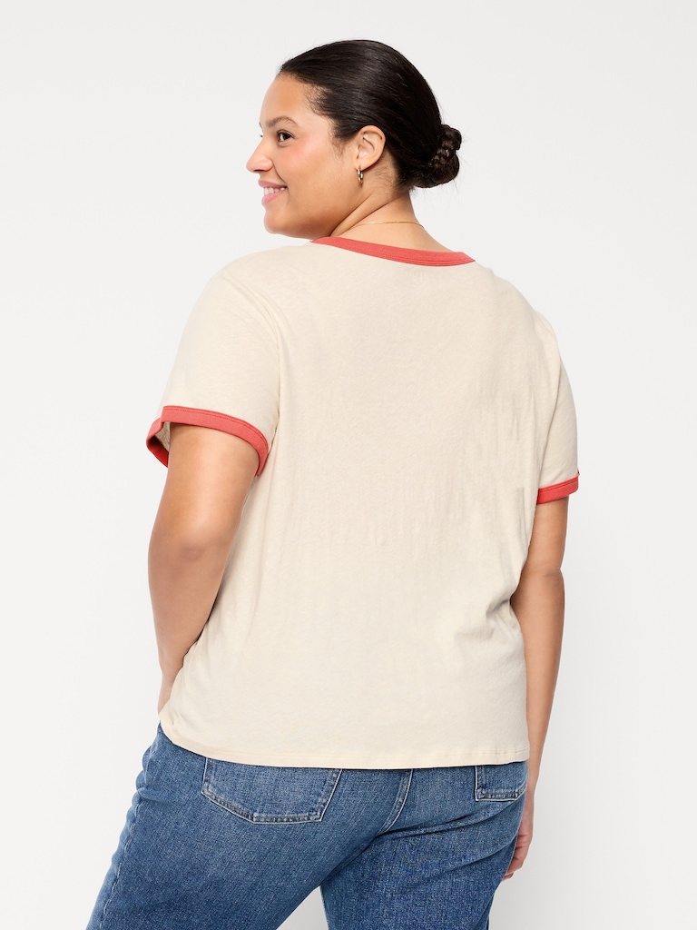 EveryWear Crew-Neck Graphic Ringer T-Shirt