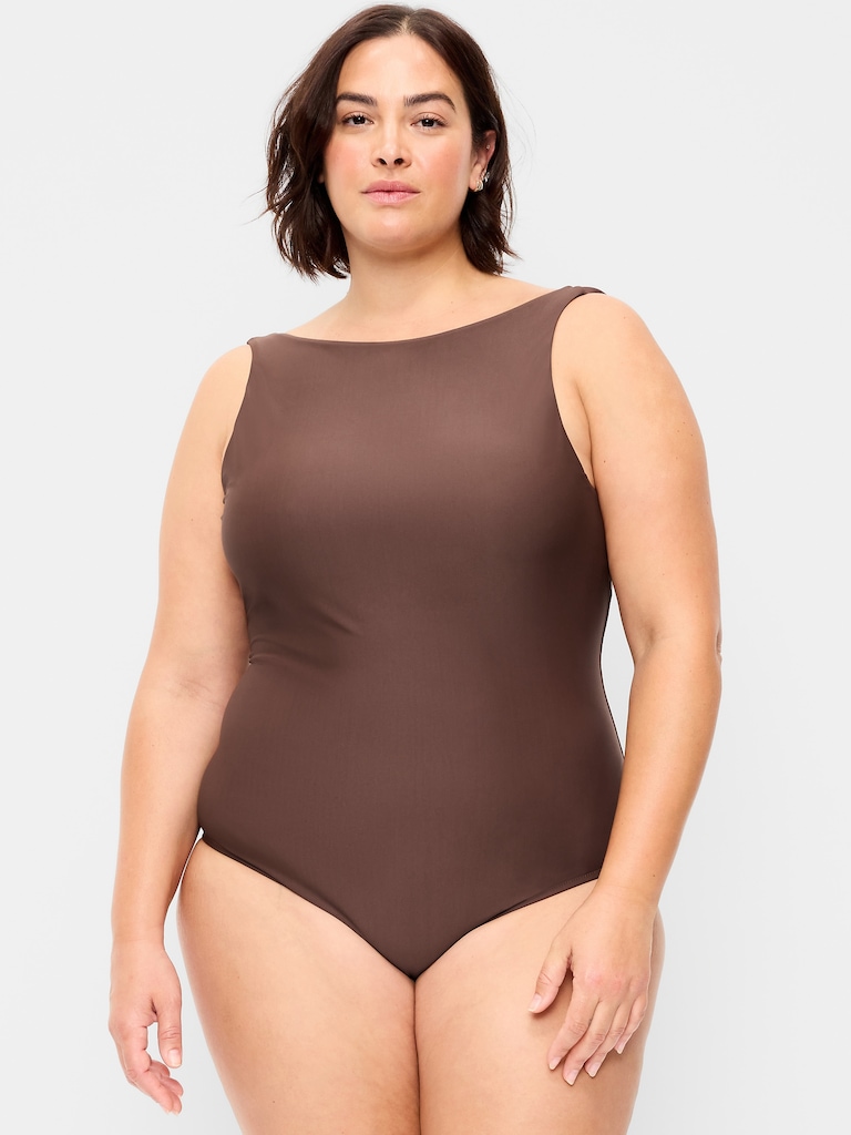 High-Neck One-Piece Swimsuit