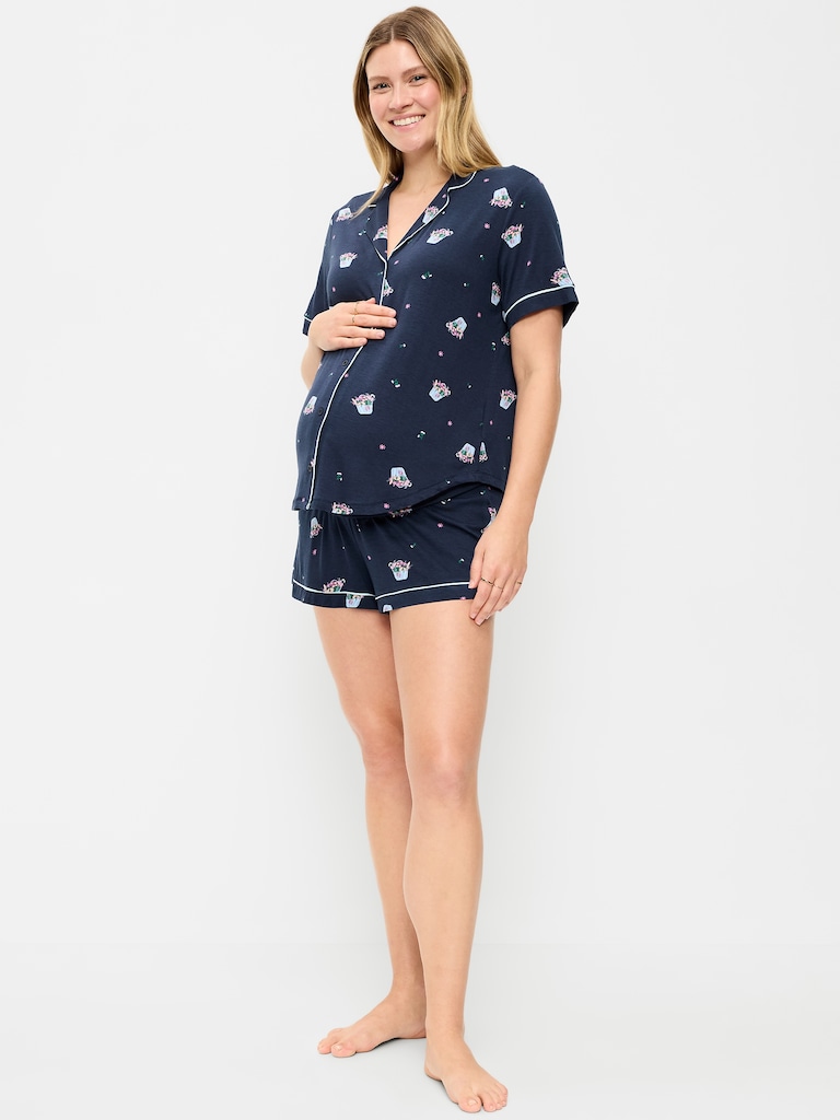Maternity Classic Pajama Short Set