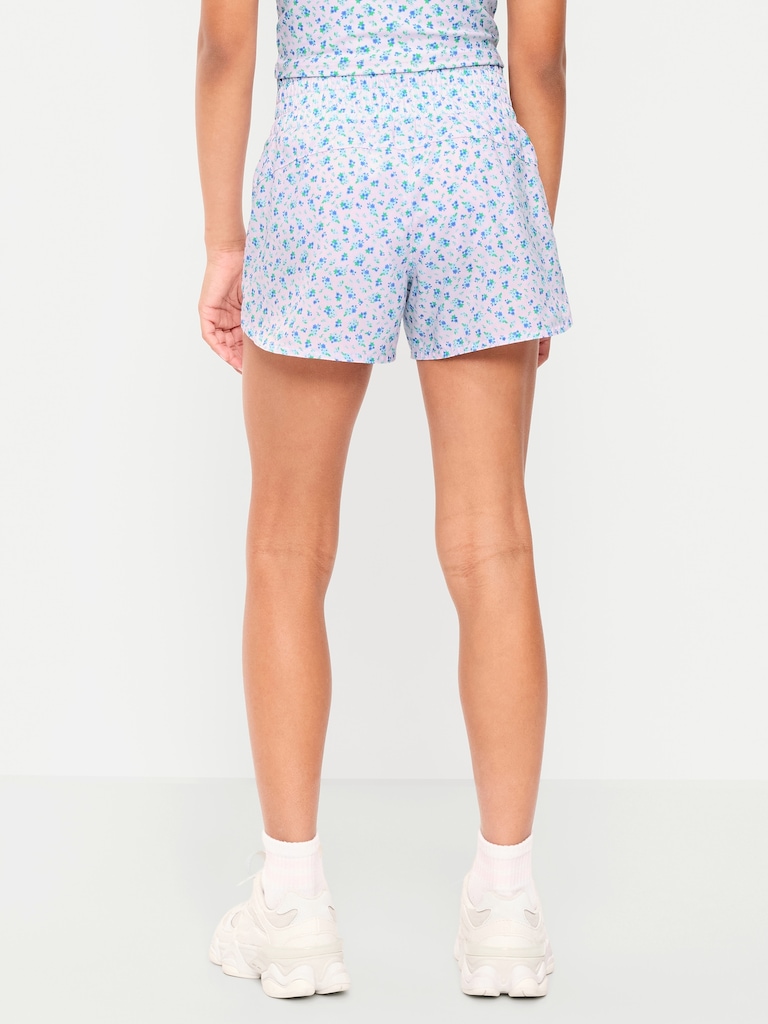 High-Waisted Dolphin-Hem Run Shorts for Girls