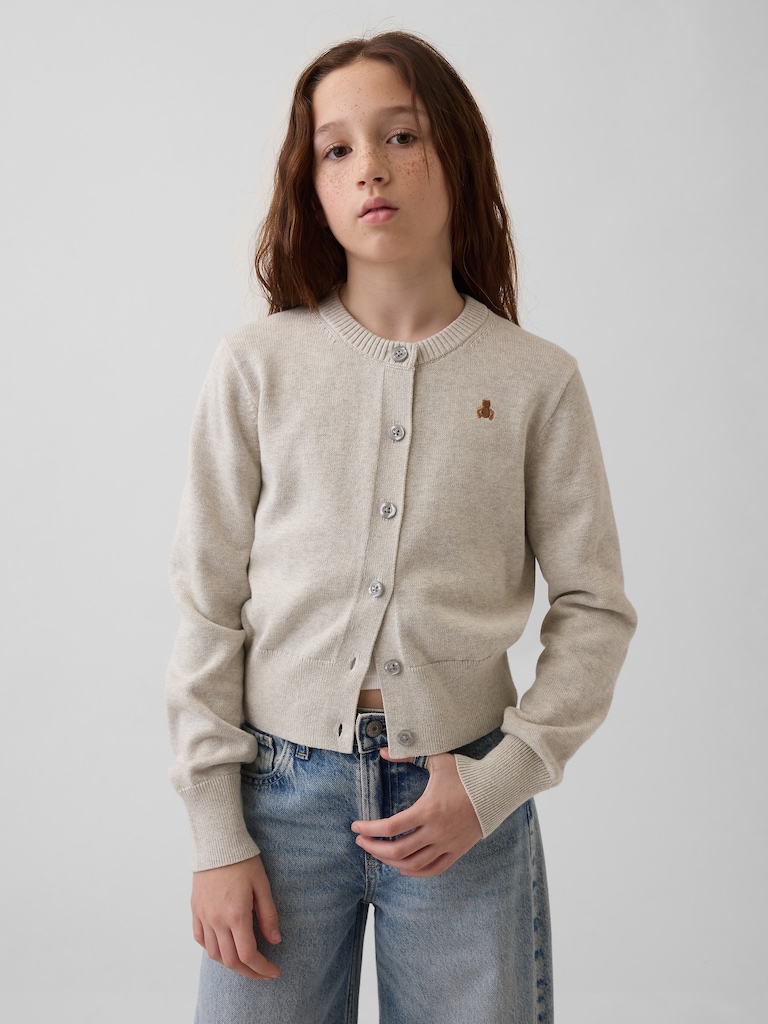 Kids Relaxed Crop Cardigan