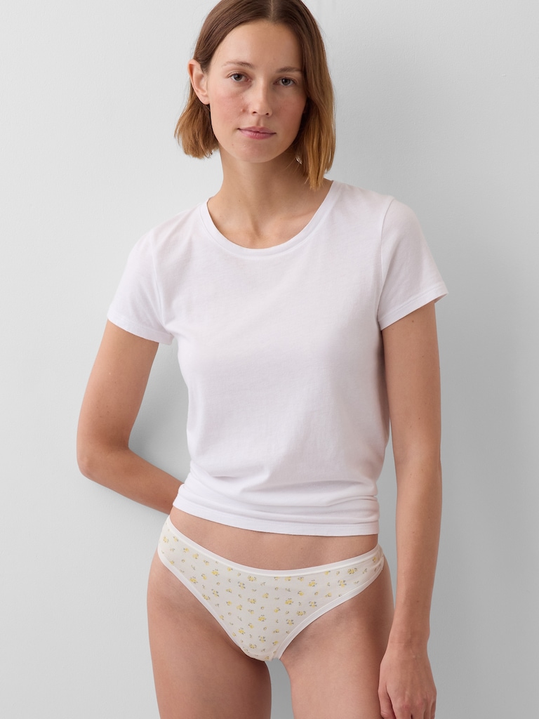 Organic Stretch Cotton Thong