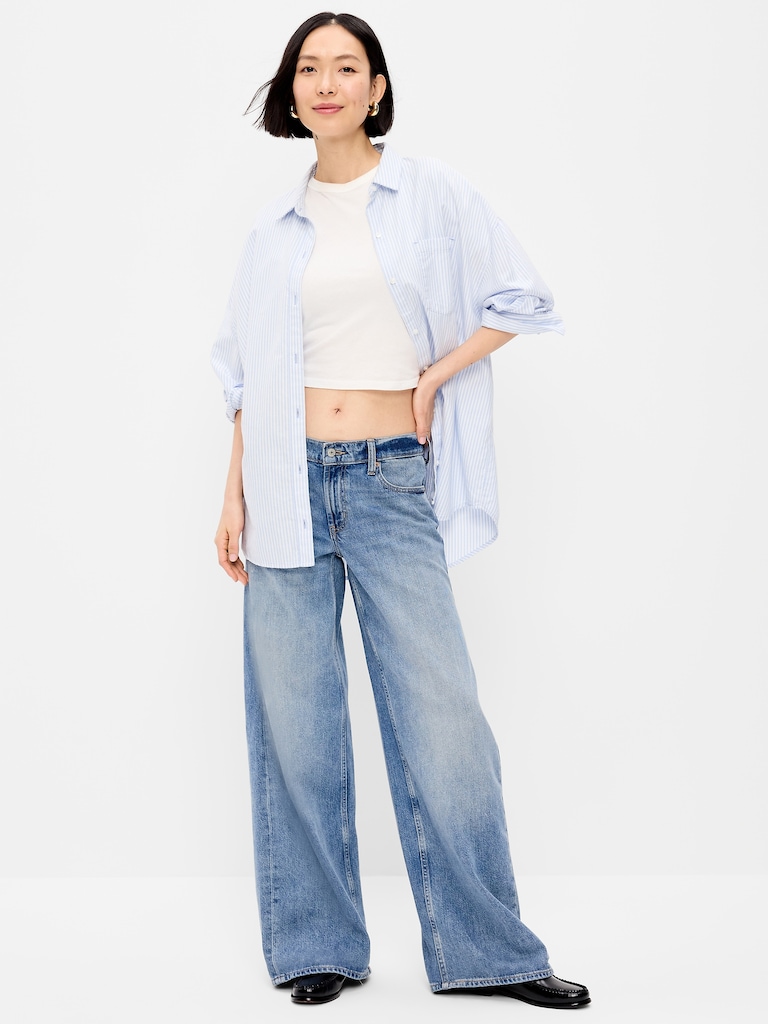 Low-Rise Baggy Wide-Leg Jeans