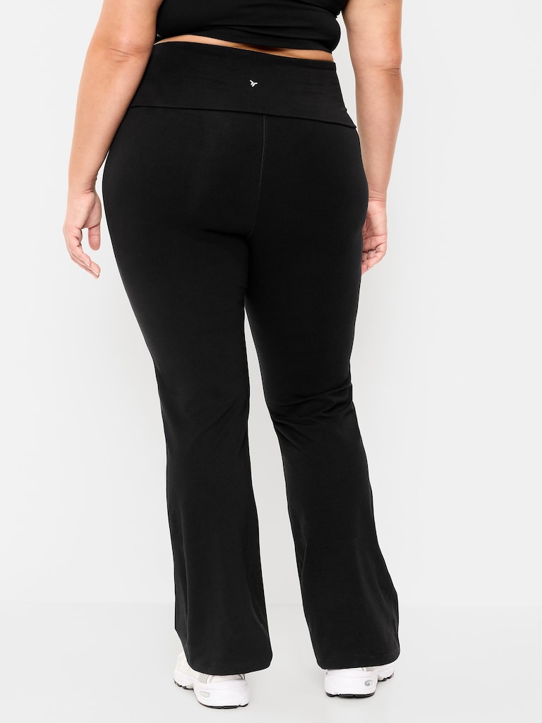High-Waisted PowerChill Fold-Over Bootcut Leggings