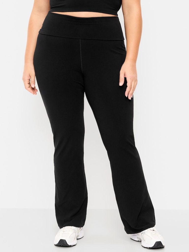 High-Waisted PowerChill Fold-Over Bootcut Leggings