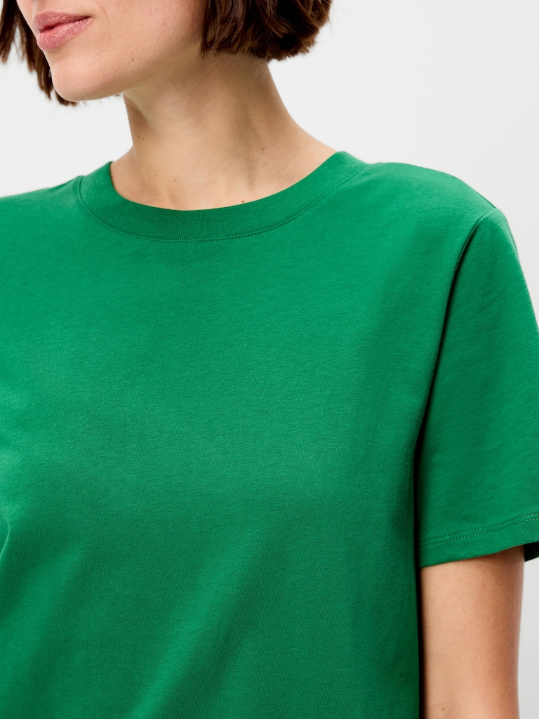 Vintage Crew-Neck Mini T-Shirt Dress