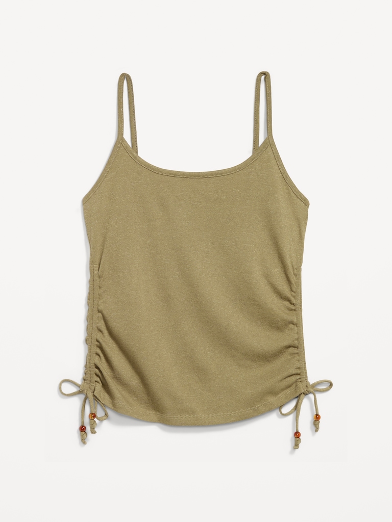 Shirred Side Cami Tank Top