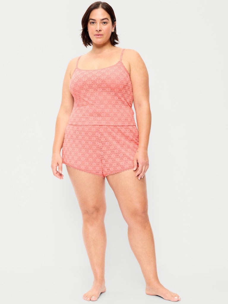 Jaquard Lace Sleep Short Set