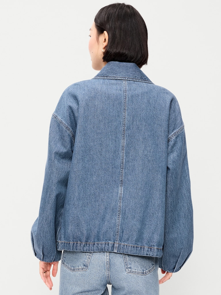 Full-Zip Harrington Jean Jacket