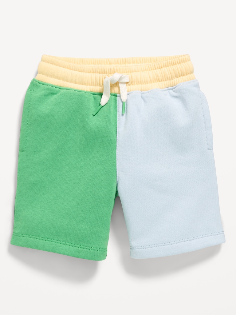 Color-Block Fleece Shorts for Toddler Boys