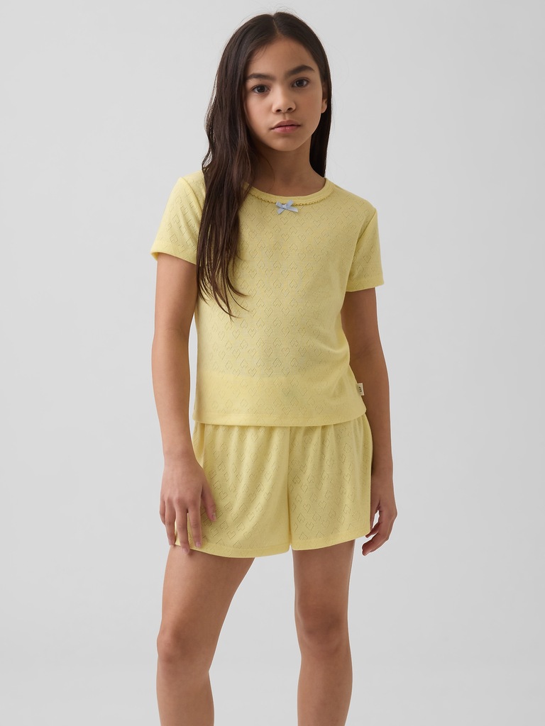 Kids Recycled Pointelle PJ T-Shirt