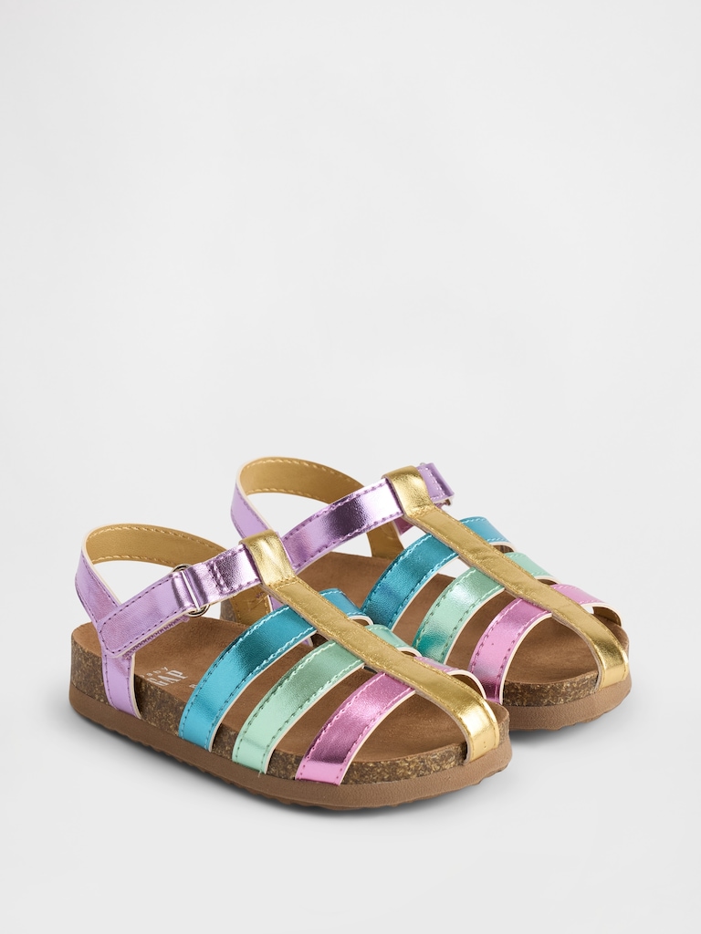 Toddler Metallic Fisherman Sandals