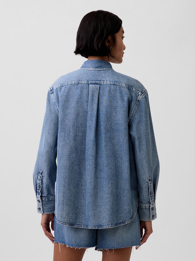 UltraSoft Denim Oversized Shirt