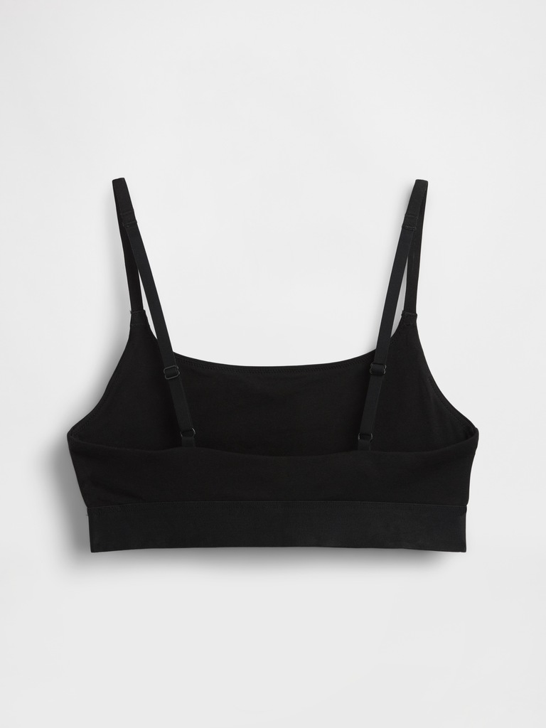 Organic Stretch Cotton Logo Bralette