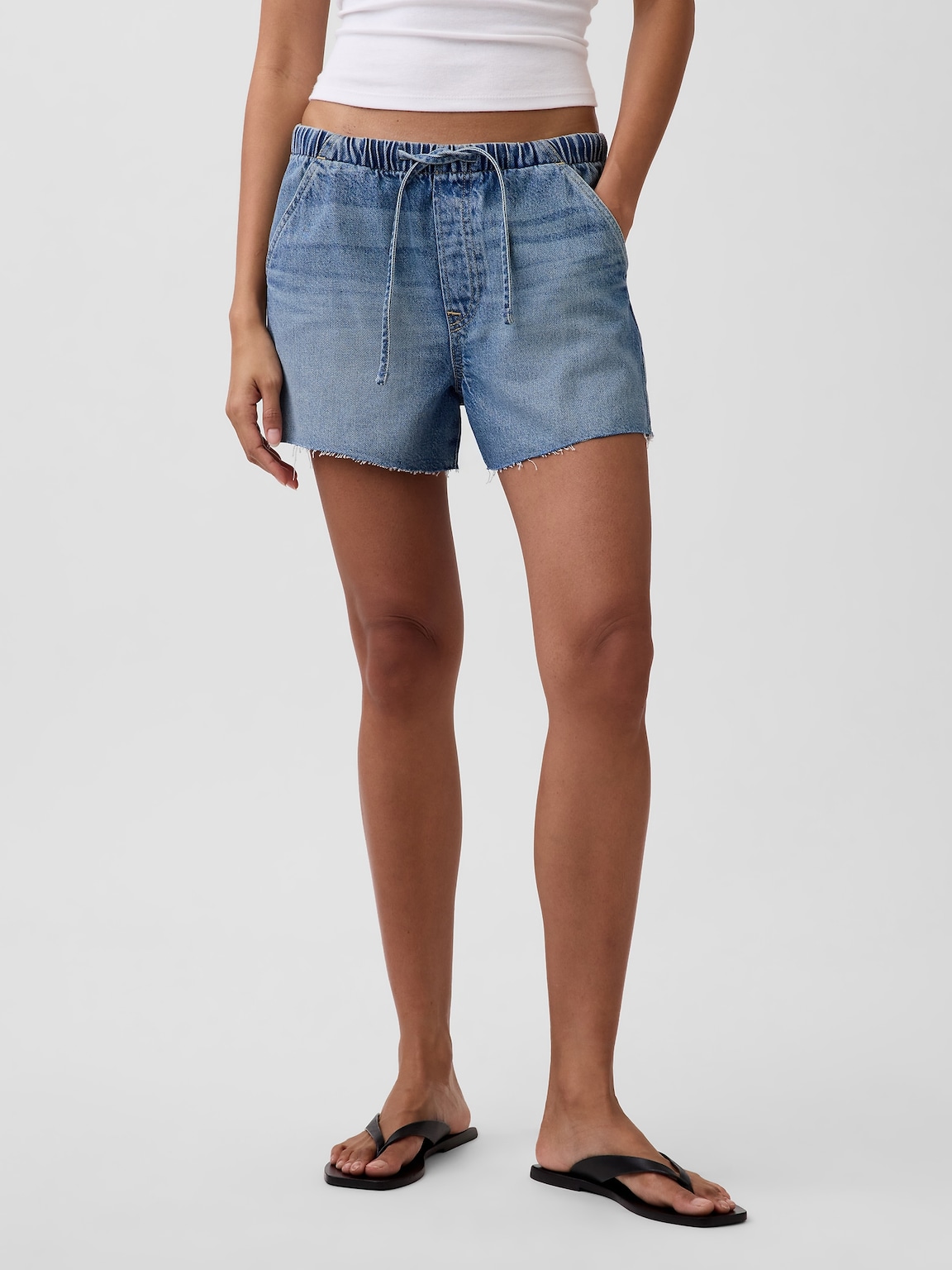 3.5” Low Slung Easy Denim Shorts