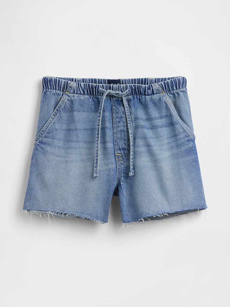 Low Slung Easy Denim Shorts