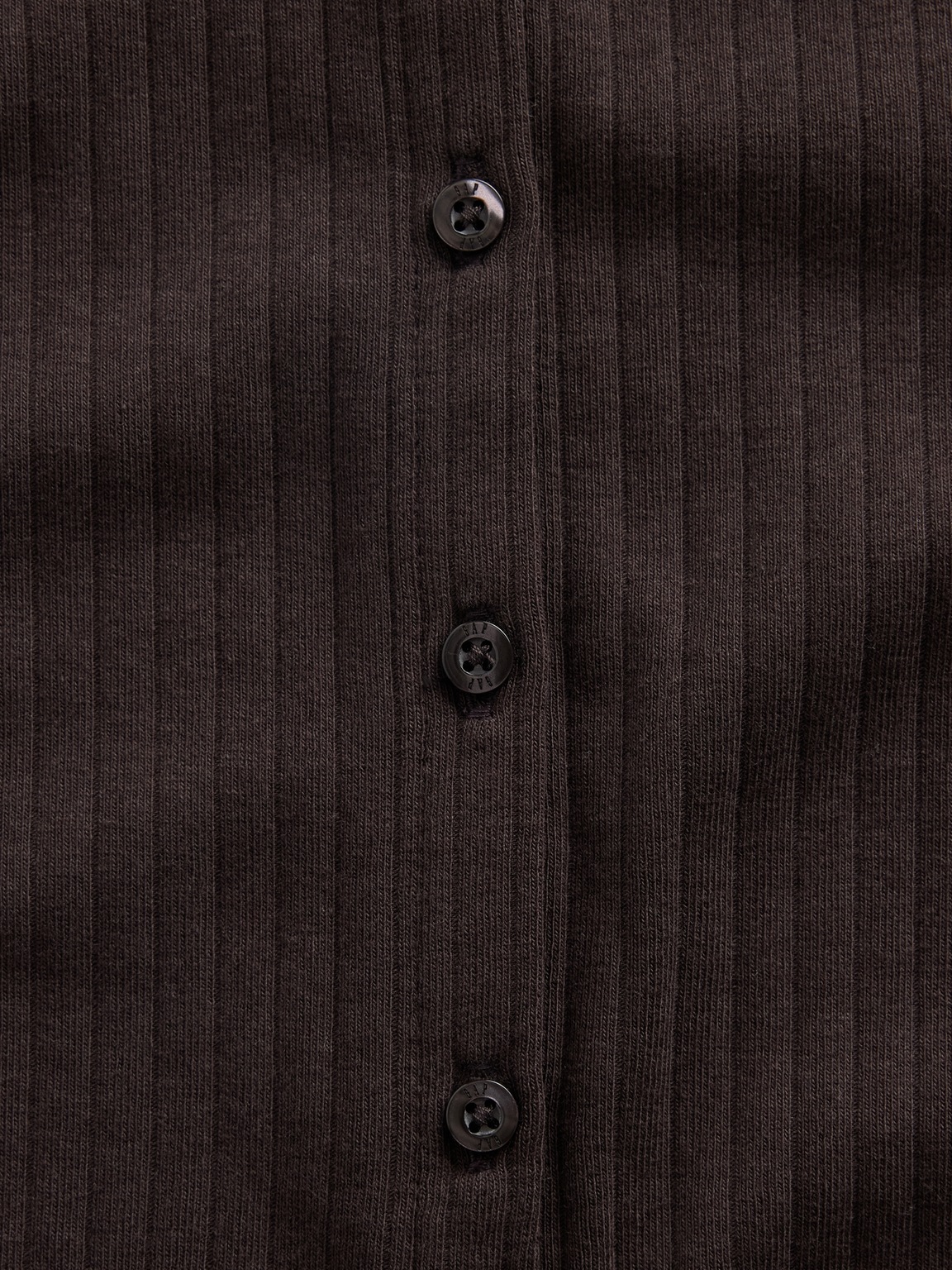 Modern Wide Rib Button-Front Top