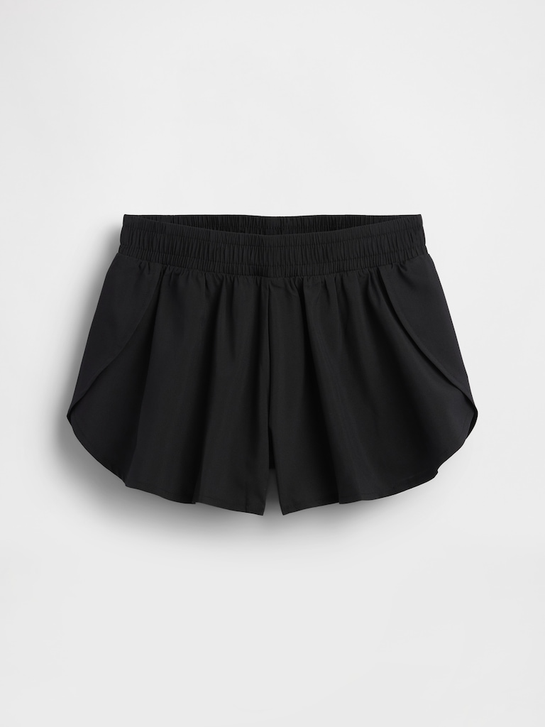 Kids Quick-Dry Butterfly-Hem Run Shorts