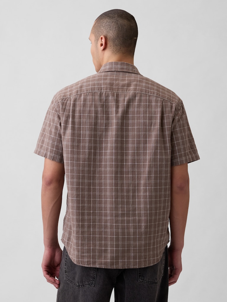 Textured Linen-Cotton Shirt