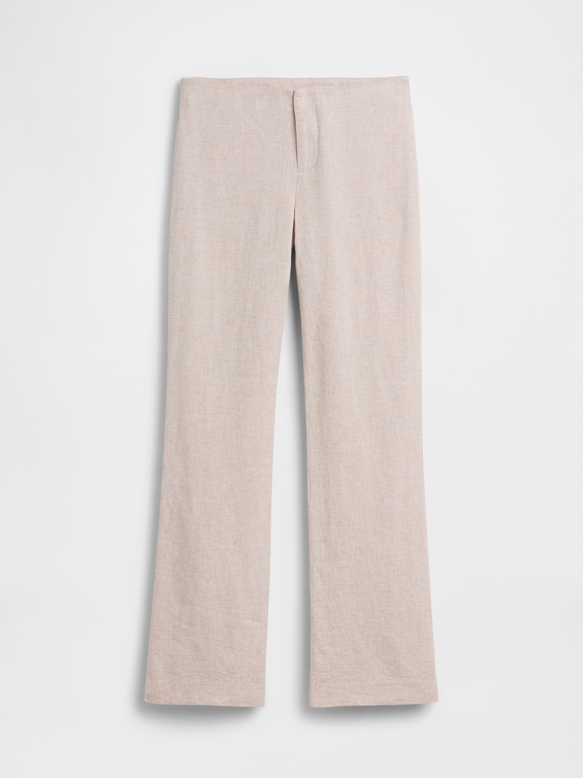 Low Rise Linen-Blend Flare Pants
