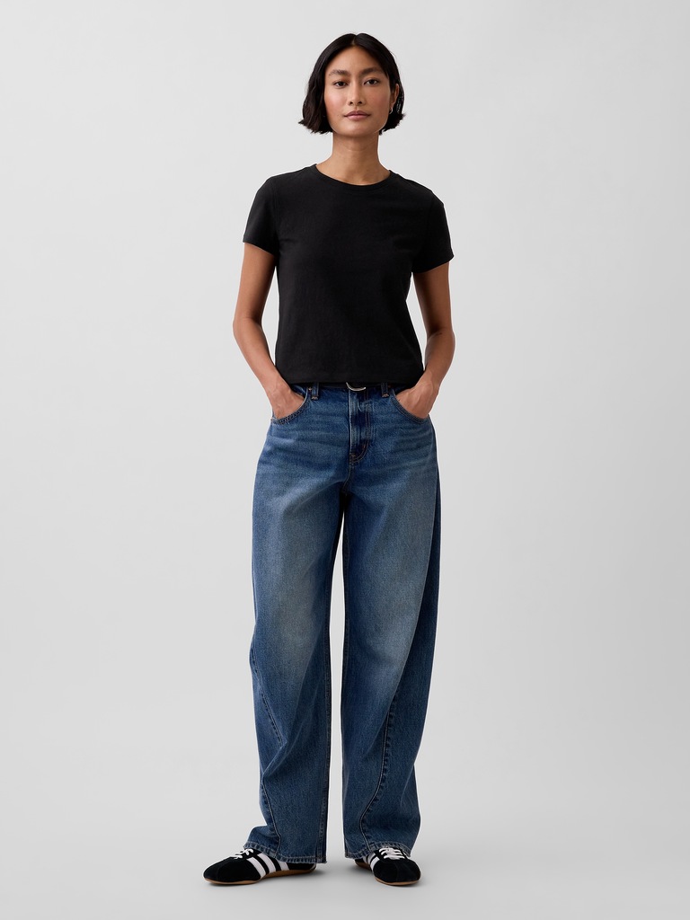 Cotton Jersey Shrunken T-Shirt