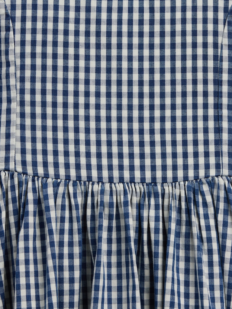 Kids Gingham Denim Dress