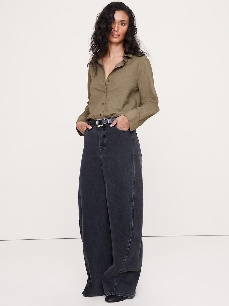 The Everyday Shirt in Cotton Seersucker