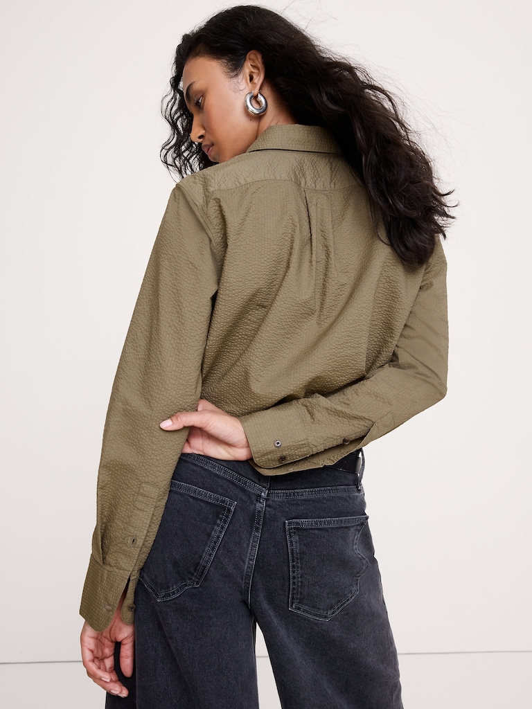 The Everyday Shirt in Cotton Seersucker